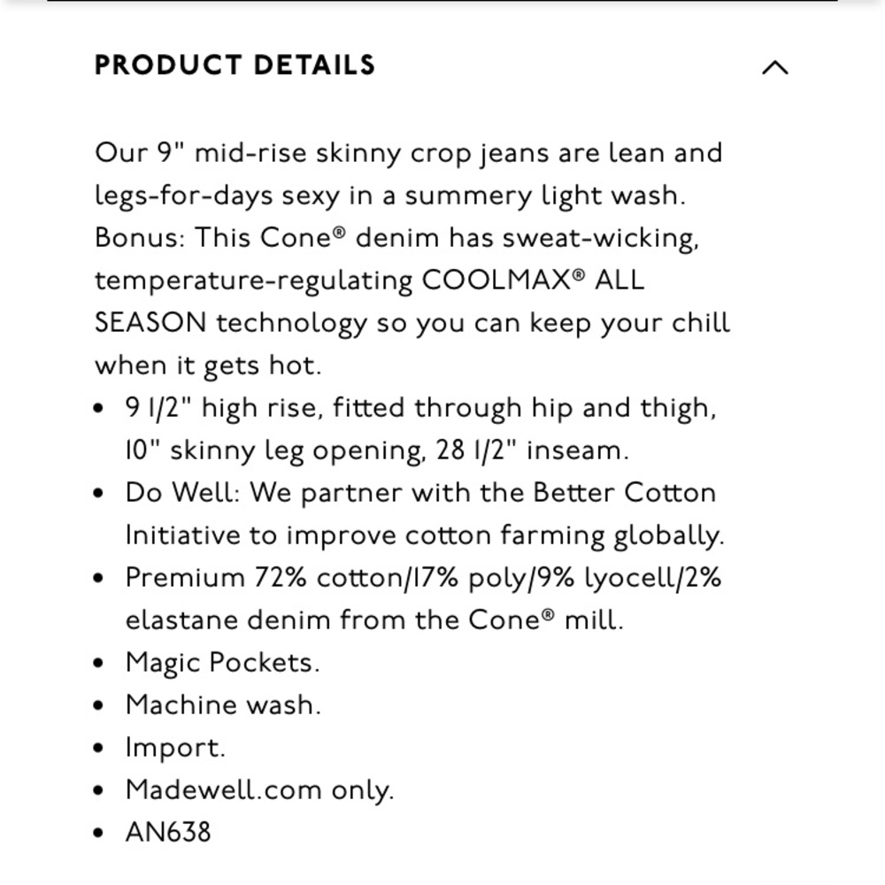 Madewell Mid Rise Coolmax Jeans View 5
